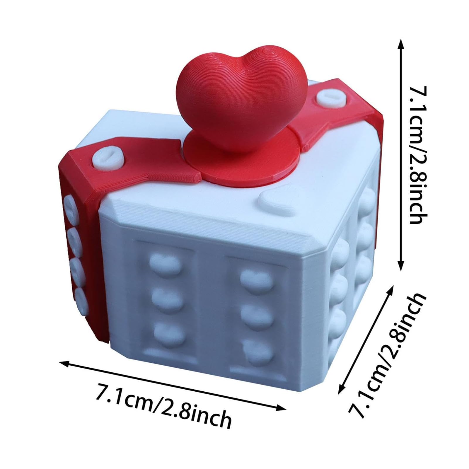 Caja de regalo de broma, con tornillos, creativo e interesante impreso en 3D, molesto para cumpleaños, vacaciones, día de San Valentín, adornos de escritorio en casa (C)