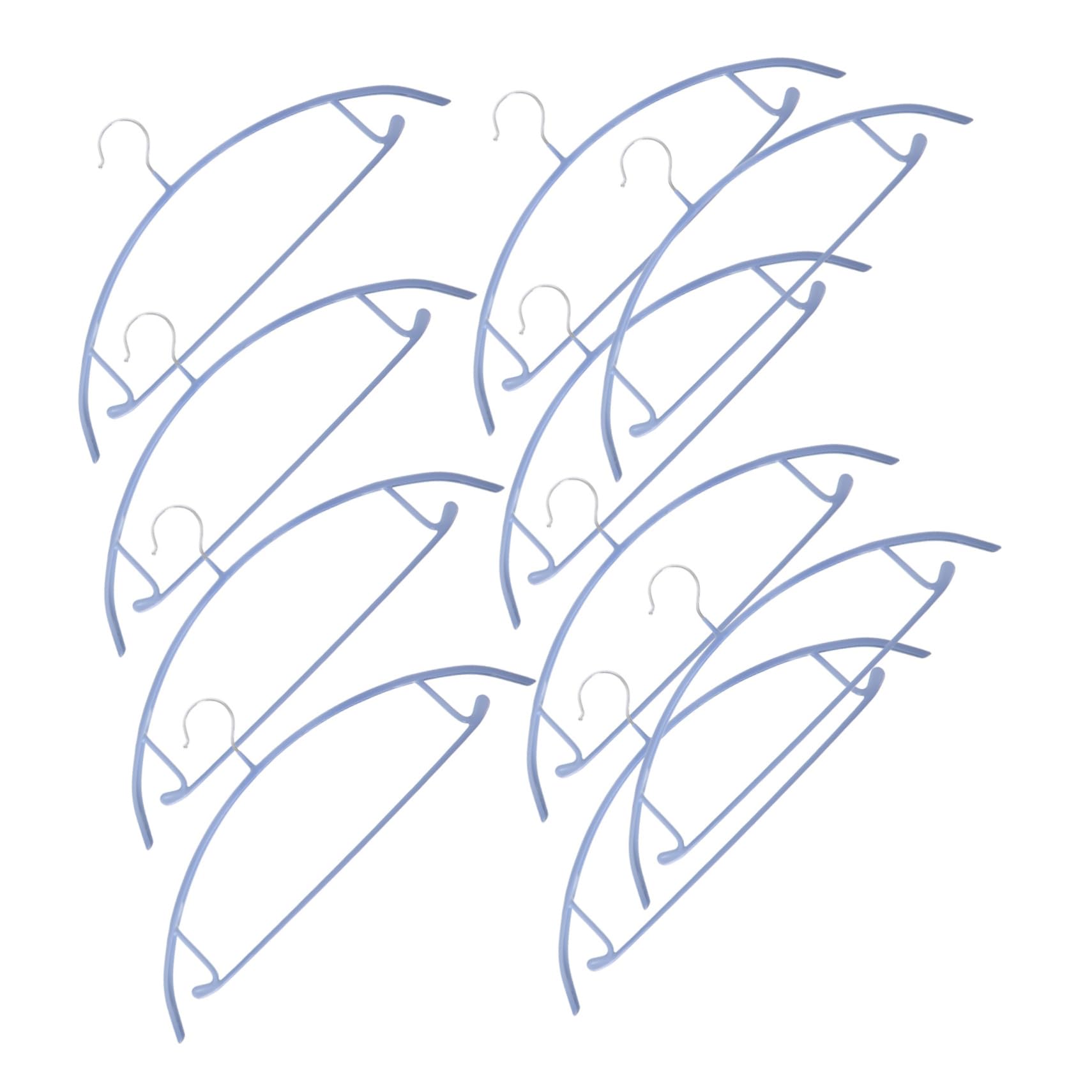 OUNONA 10Pcs Semicircle Clothes Hangers with Non Slip Coating Skid Design for Space Saving Closet Organization High Load Bearing for Home Use