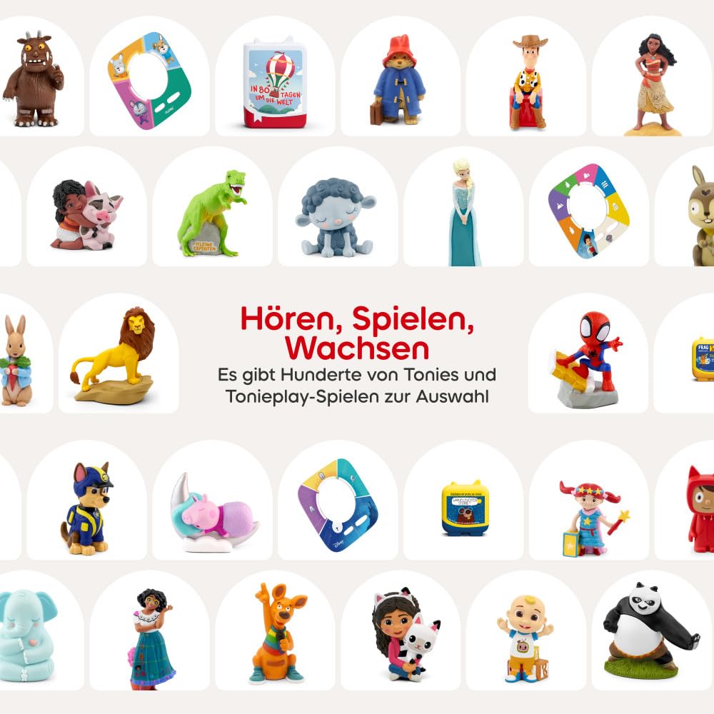 tonies Toniebox 2 Bundle Incl. 4 Peppa Pig Abenteuer und Gute Nacht Geschichten, Pink, Audioplayer für Hörbücher, Lieder, Einschlafen und Tonieplay für Kinder