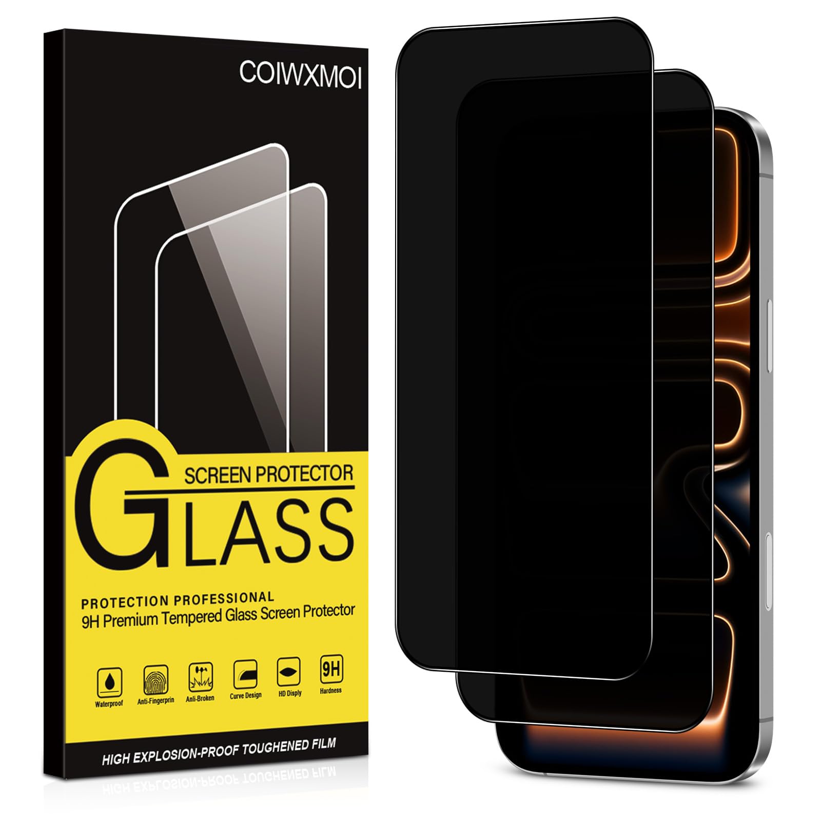 Tempered Glass Privacy IPhone 17 Pro - Vitre De Protection D'écran Anti- Espion En Verre Trempé - Acheter Sur
