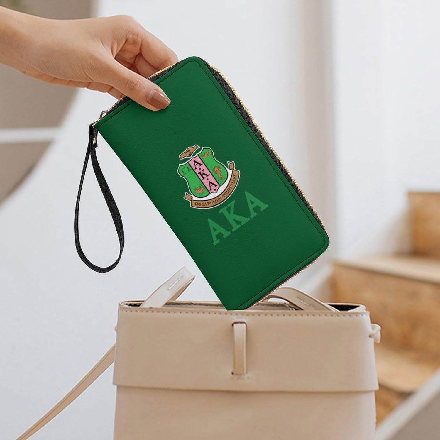 AKA Sorority Accessories for Women Paraphernalia Girl's wallet .Idea Gifts for Women Girl Sisters image 5