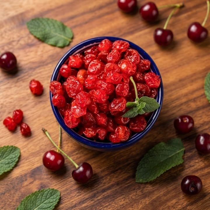 Dried Cherries| Vegan, Non-GMO & No Preservatives | Healthy & Tasty Ideal For Snacking 200Gms