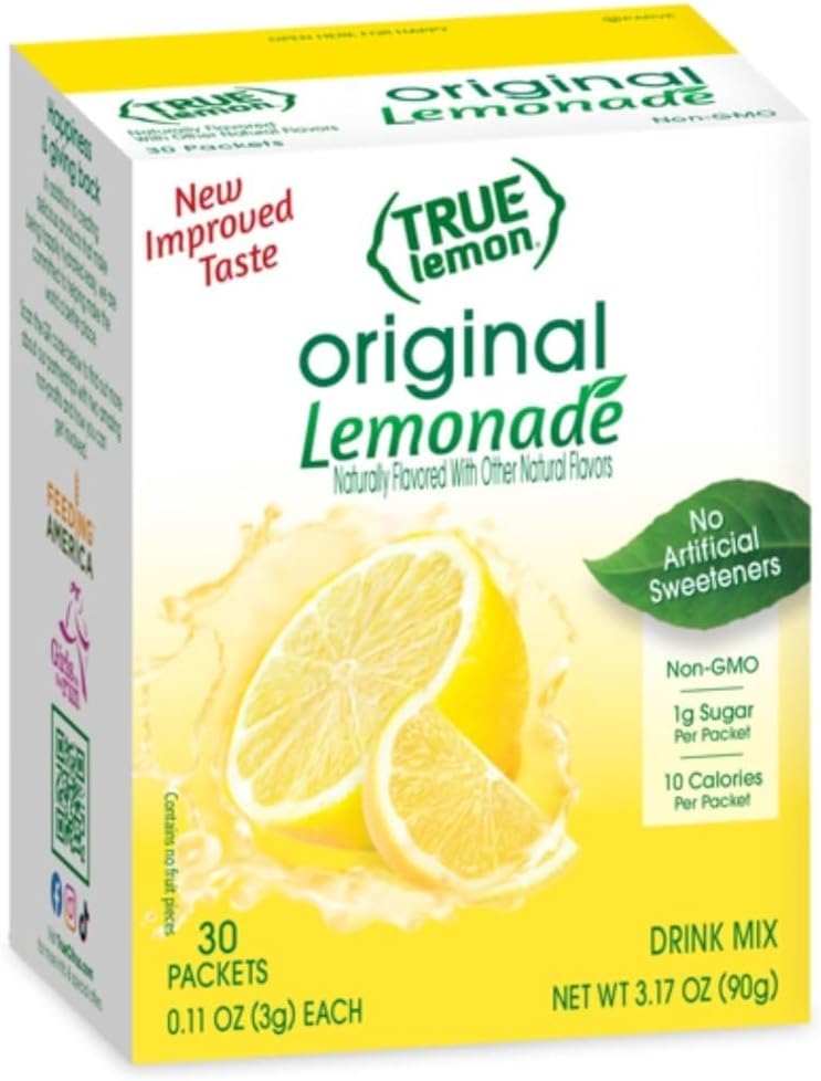 TRUE LEMON Original Lemonade Drink Mix| Made from Real Lemon | No Preservativ...