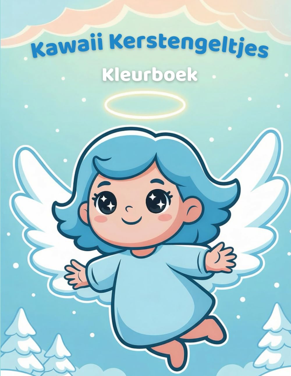 Kawaii Kerstengeltjes Kleurboek: Een groot kawaii kerstkleurboek voor ontspanning en creativiteit bij kinderen