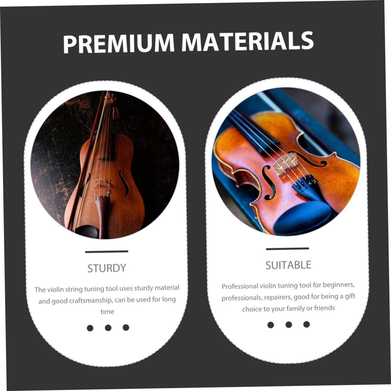 Abaodam 3pezzi Accordatore Per Strumento Per Tuning Peg Accessorio Per Violinisti Facile Installare e Utilizzare Strumento Tuning Per Pratiche