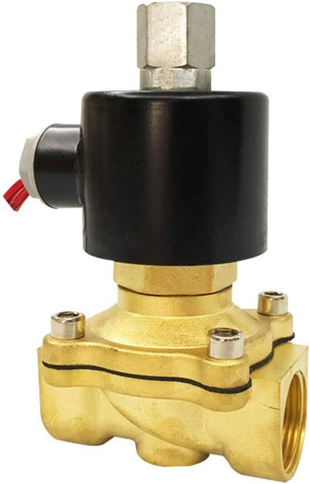 Elektryczny zawór elektromagnetyczny 1/4 3/8 1/2 3/4 1 cala DN8/10/15/20/25/50 normalnie otwarty pneumatyczny olej powietrze 12 V/24 V/220 V/110 V przydatny (czarny, DN35)