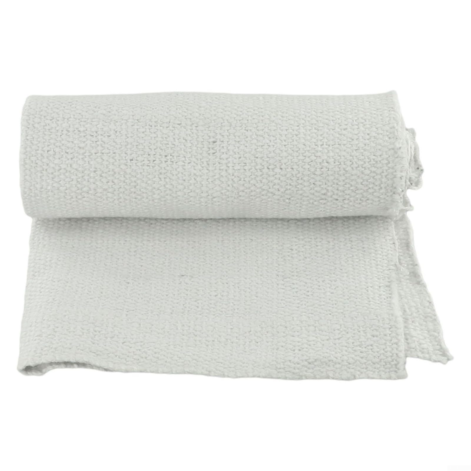 Tejido de fibra cerámica de alta temperatura, 2 mm, manta ignífuga, resistente a 1260 °C, tejido de porcelana, para puertas de horno, protección de trabajadores, color blanco (1 x 1 m)