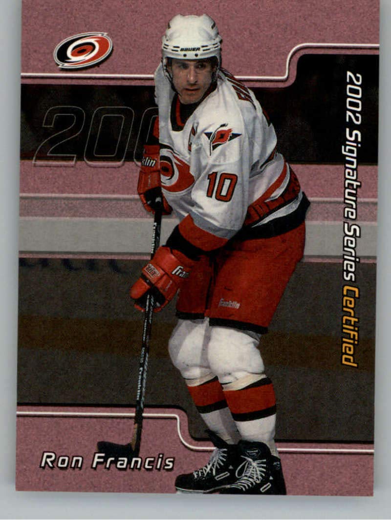 2001-02 BAP Signature Series Certified 100 Hockey #C36 Ron Francis SER/100 Carolina Hurricanes Official NHL Trading Card Produced By In The Game ITG