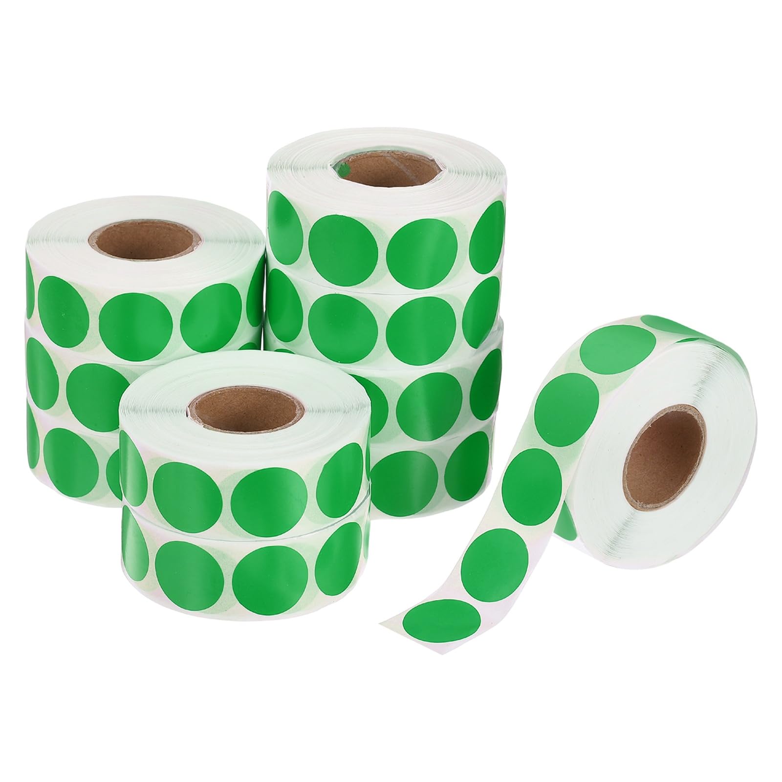 PATIKIL 10000Pcs 10 Roll Colored Dot Stickers, 0.75" Circle Stickers Self Adhesive Circle Price Tag Coding Label for Office Business Yard Sale Garage Sale Home Decor, Green