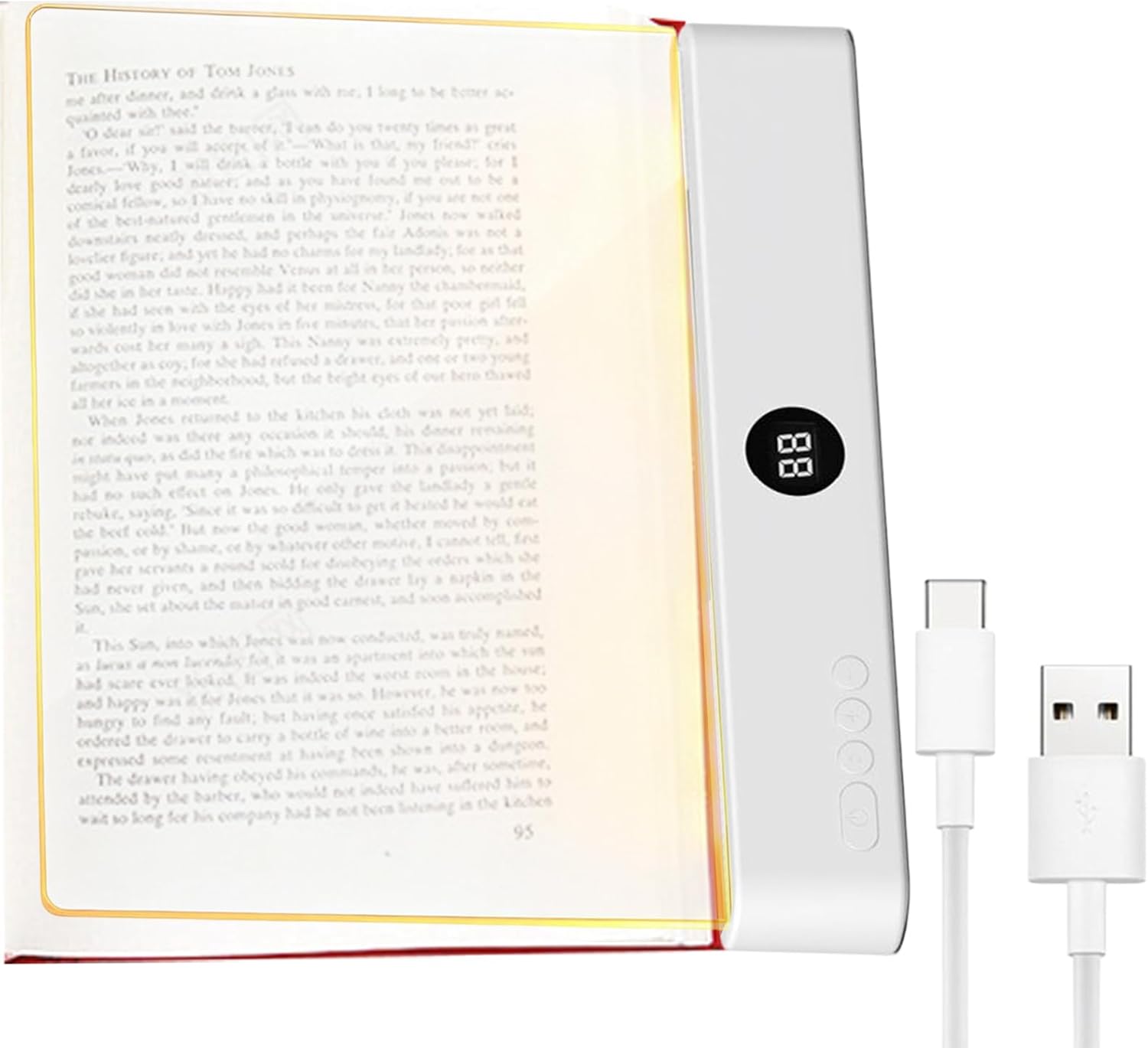 Generico Reading Lamp, Flat LED Light, Reading Lights For Books In Bed, Book Reading Light, Dimmable Panel, For Bedroom Office Dormitory College Library Work Camping Travel