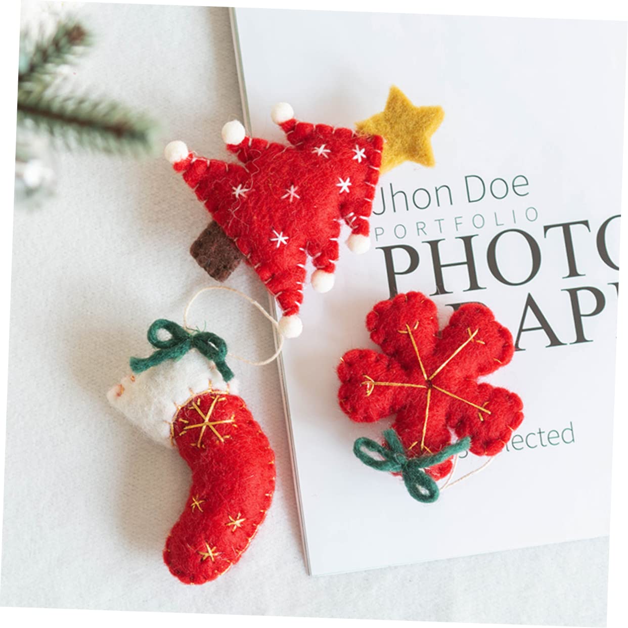 PRETYZOOM 18 Pollici Addobbi Natalizi Ciondolo Albero Di Natale Decorazione Natalizia in Feltro Ornamenti Per Calze Di Natale Ciondoli Natalizi Decorativi Albero Di Natale in Feltro Provato