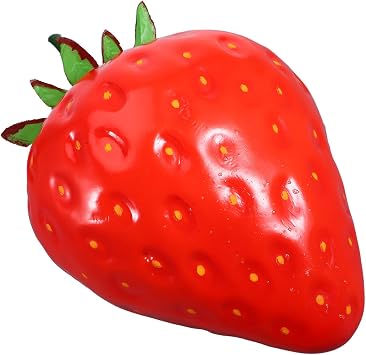 jojofuny Extra Large Artificial Strawberry Fake Strawberry Large Photo Prop Lifelike Decoration for Home Kitchen Display Party Desktop Decor 12.20 X 8.66 X 6.49 in