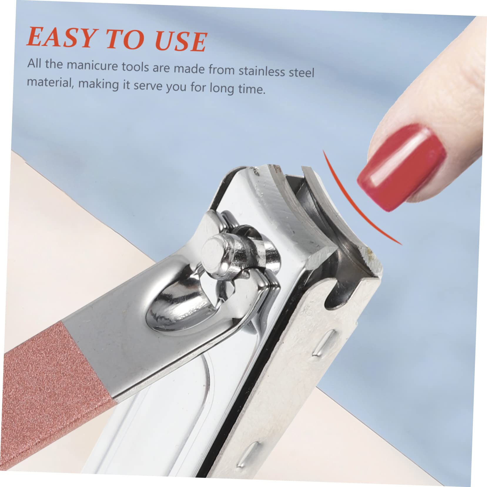 Healeved 3sets Tronchesi Per Unghie Inossidabile Kit Manicure Portatile Per Manicure e Pedicure e Pratici e