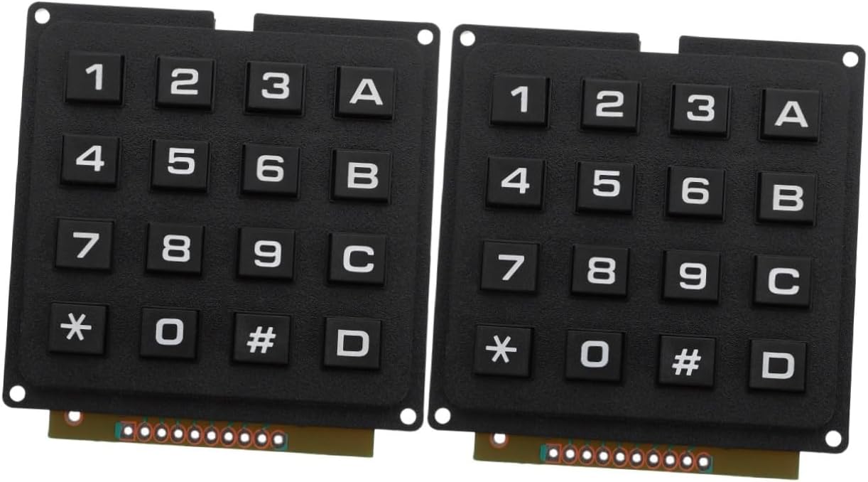 Healifty Membrane Keypad 2pcs Industrial Keyboard Keys Switch Computer Keyboard Keypad Keyboard Industry Keypad Keyboard Modules Button Module Plastic 4x Button Table Film Keyboard Module