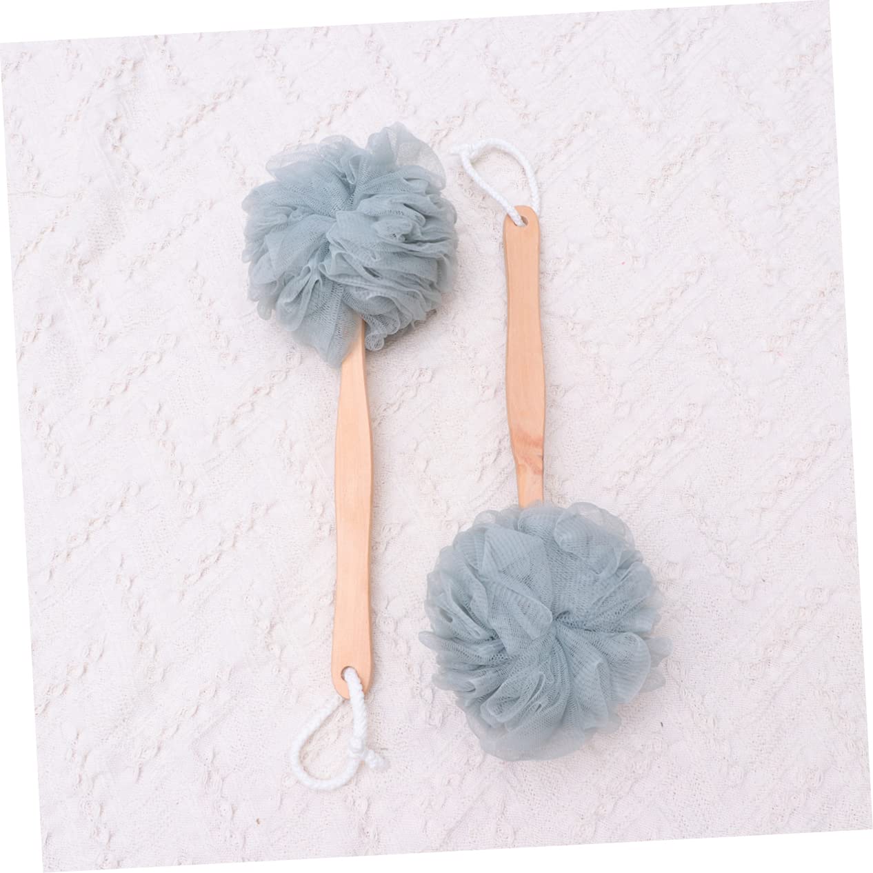 Beavorty 6 Piezas Cepillo De Esponja Vegetal Cepillo De Mango Largo Cepillo De Baño De Madera Cepillar Rodillo Chapati Flor De Baño Con Asa Hombre Iniciar Sesión Bola De Baño Cuerpo