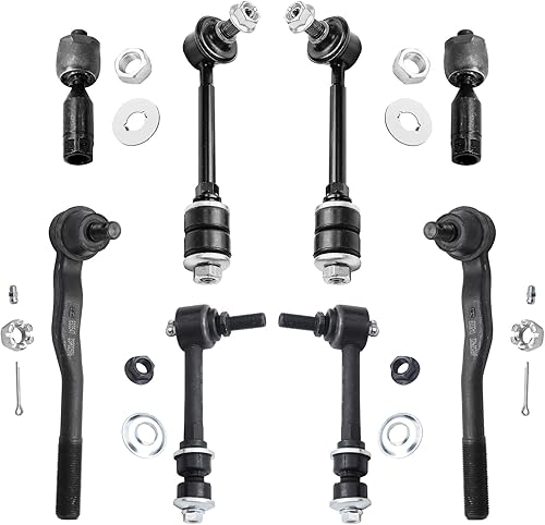 Miniatura 808 de Detroit Axle - Kit de suspensión delantera de 10 piezas para Chevy Aveo Aveo5 Pontiac G3 Wave 2 Ready Struts Assembly 2 Enlaces de barra