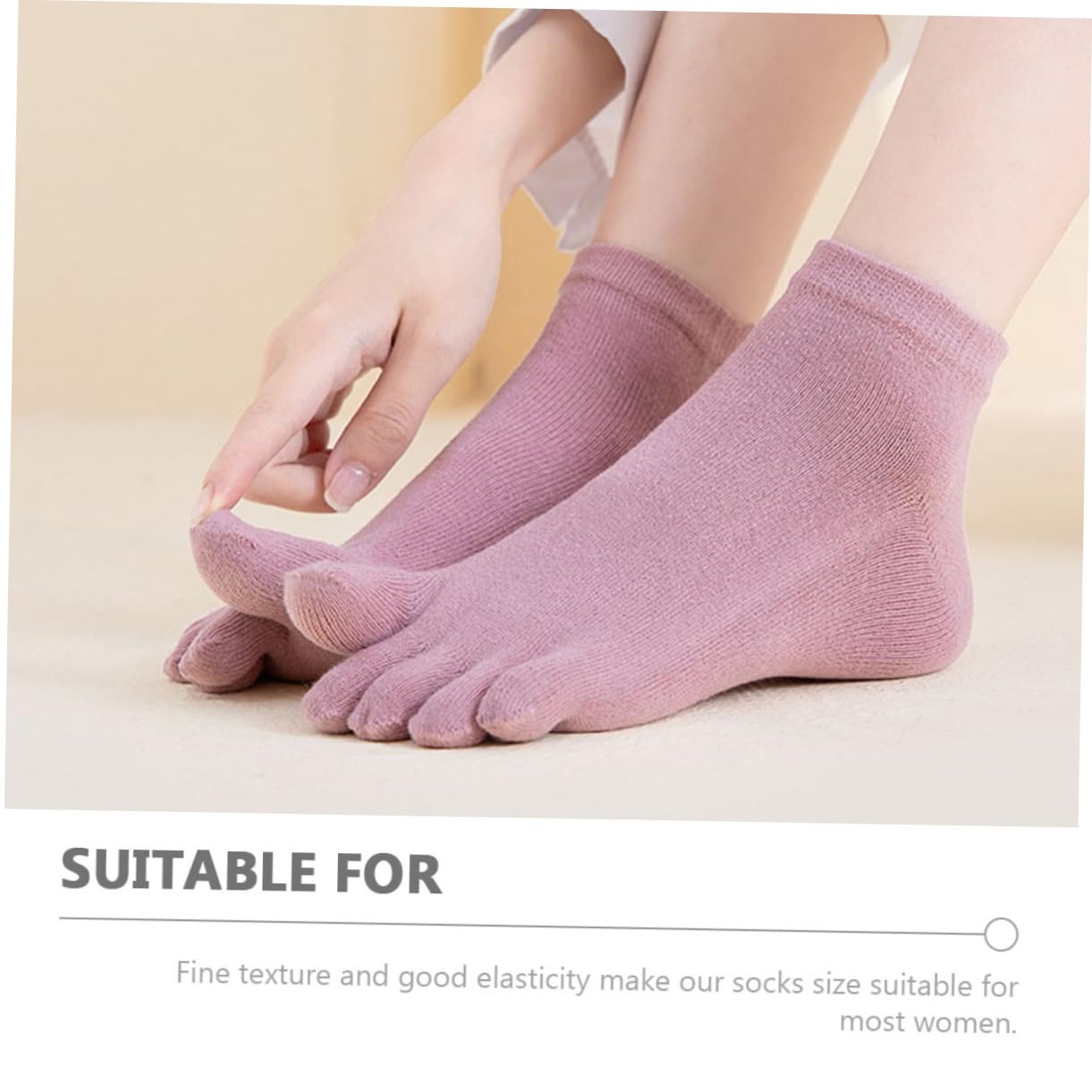 5 Series Calcetines Invisibles Mujer De Calcetines De Dedos Transpirables Suave Y Antideslizante Uso Diario Zapatos Bajos Y Deportivos 4 Pares*5