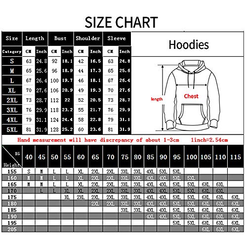 Soul Men's Fish Pattern Creative 3D Print Long Sleeve Hoodies Sweatshirts,Multicolored4,Xl #TOP2