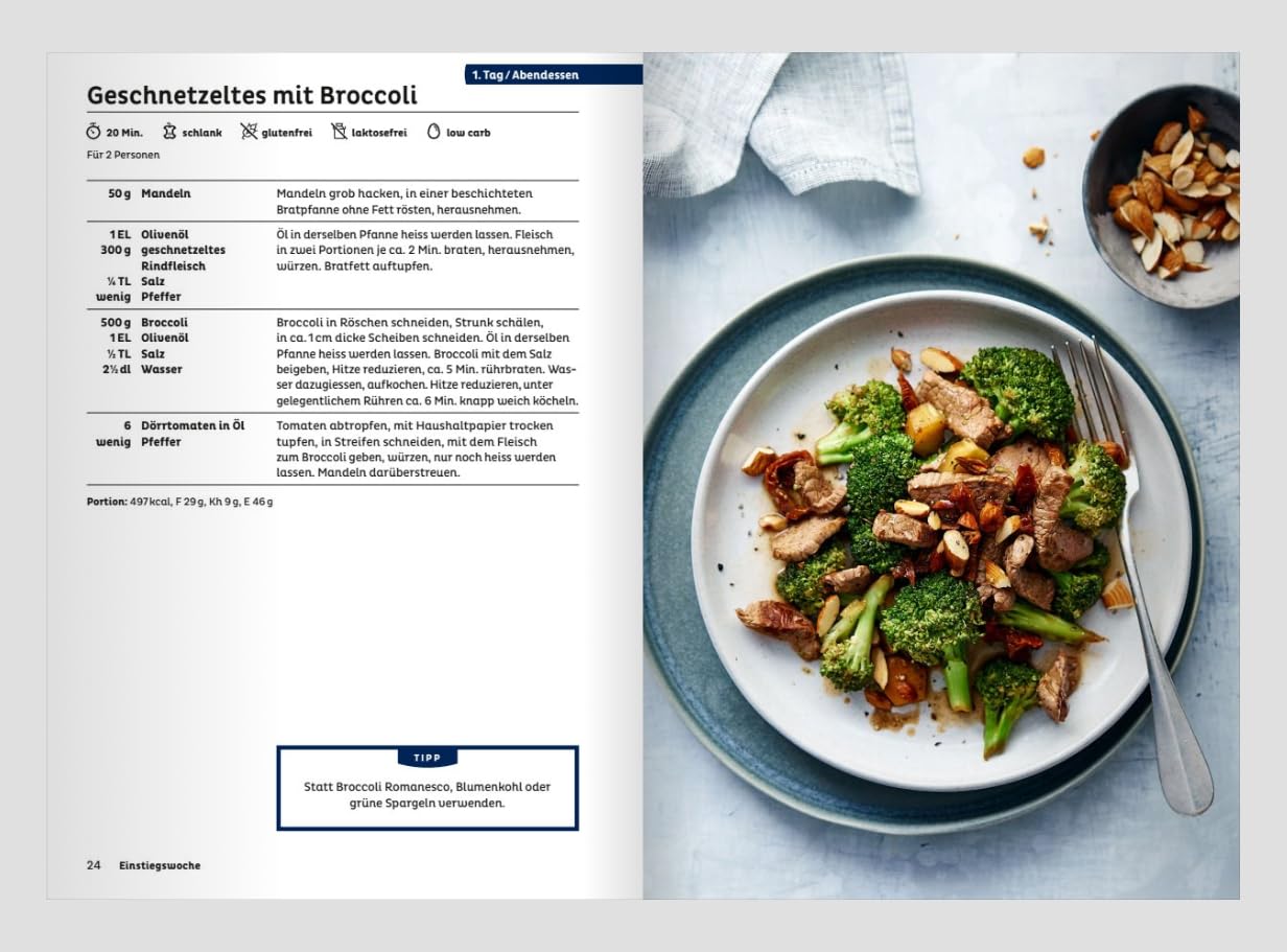 Betty Bossi Gesund & Schlank Kochbuch, Spiralbindung, 120 Rezepte, 288 Seiten, 21 x 14,8 cm, Schnell & Einfach Abnehmen mit Familienrezepten