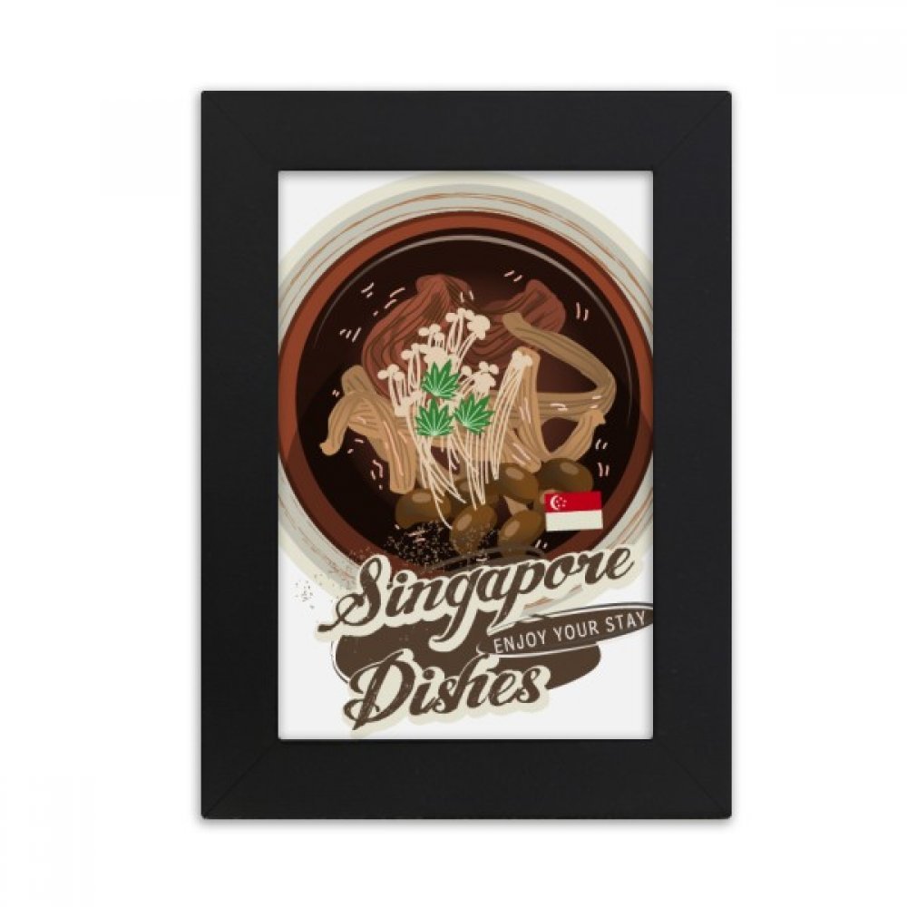 Cadre photo Singapour Bak Kut Teh idée cadeau souvenir voyage 4x6
