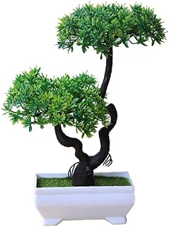 1pc Artificial Bonsai Tree Fake Plant Table Desk Decoration Green Simulation Plant Tree Bonsai Potted Ornament Home Hotel Garden Decor
