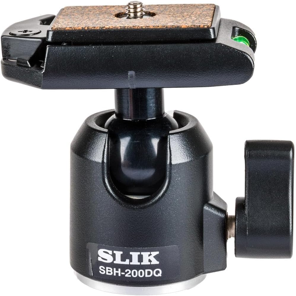 SLIK SBH-200 DQ Compact Ballhead with Quick Release, Supports 8.8 lbs., Black (618-326)