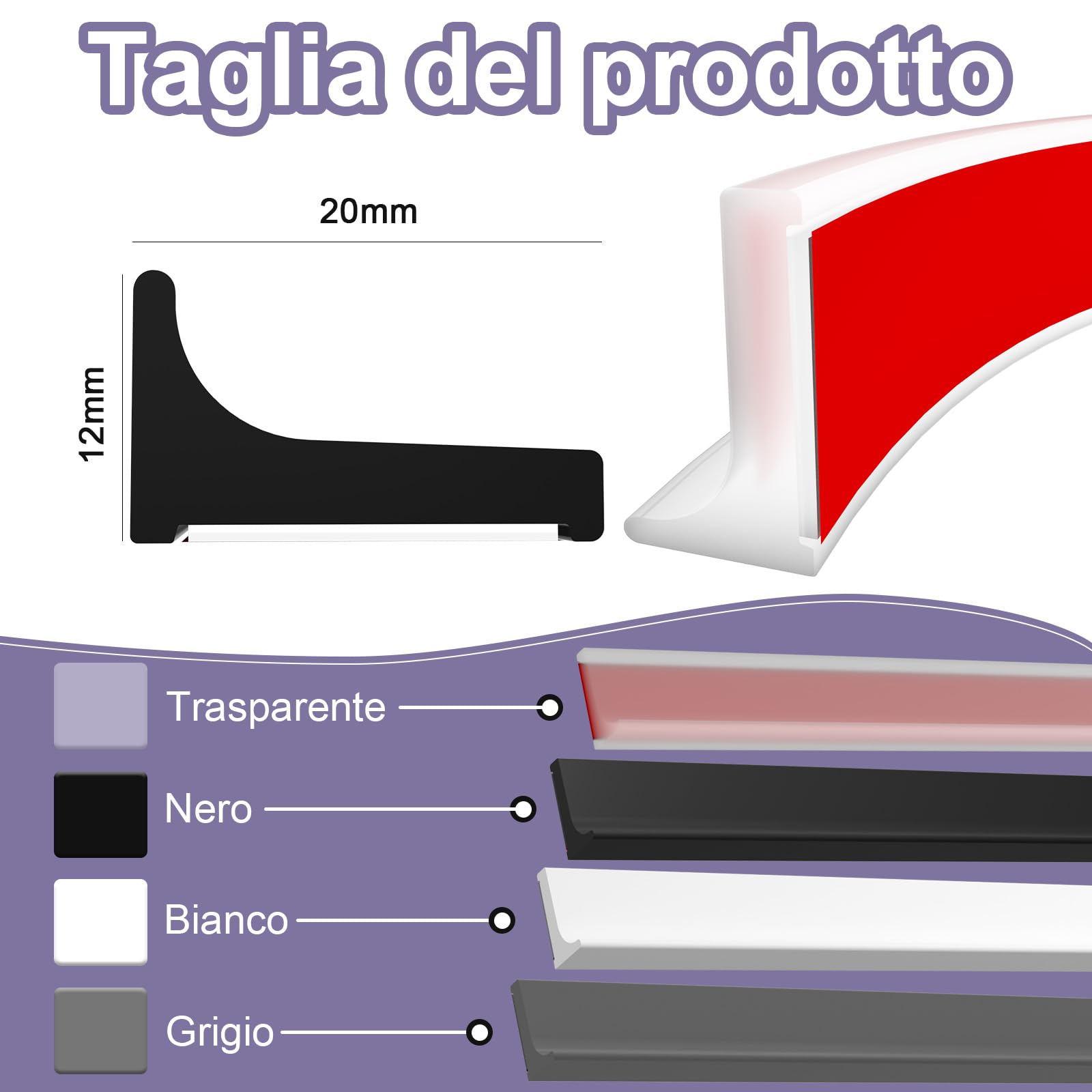 Barriera Doccia Ferma Acqua Silicone - Hzetuu Barriera Antiallagamento per Guarnizione Doccia Sottoporta, Guarnizioni Box Doccia Arresto Doccia Autoadesivo Bordo Doccia per Bagno (5M Trasparente)