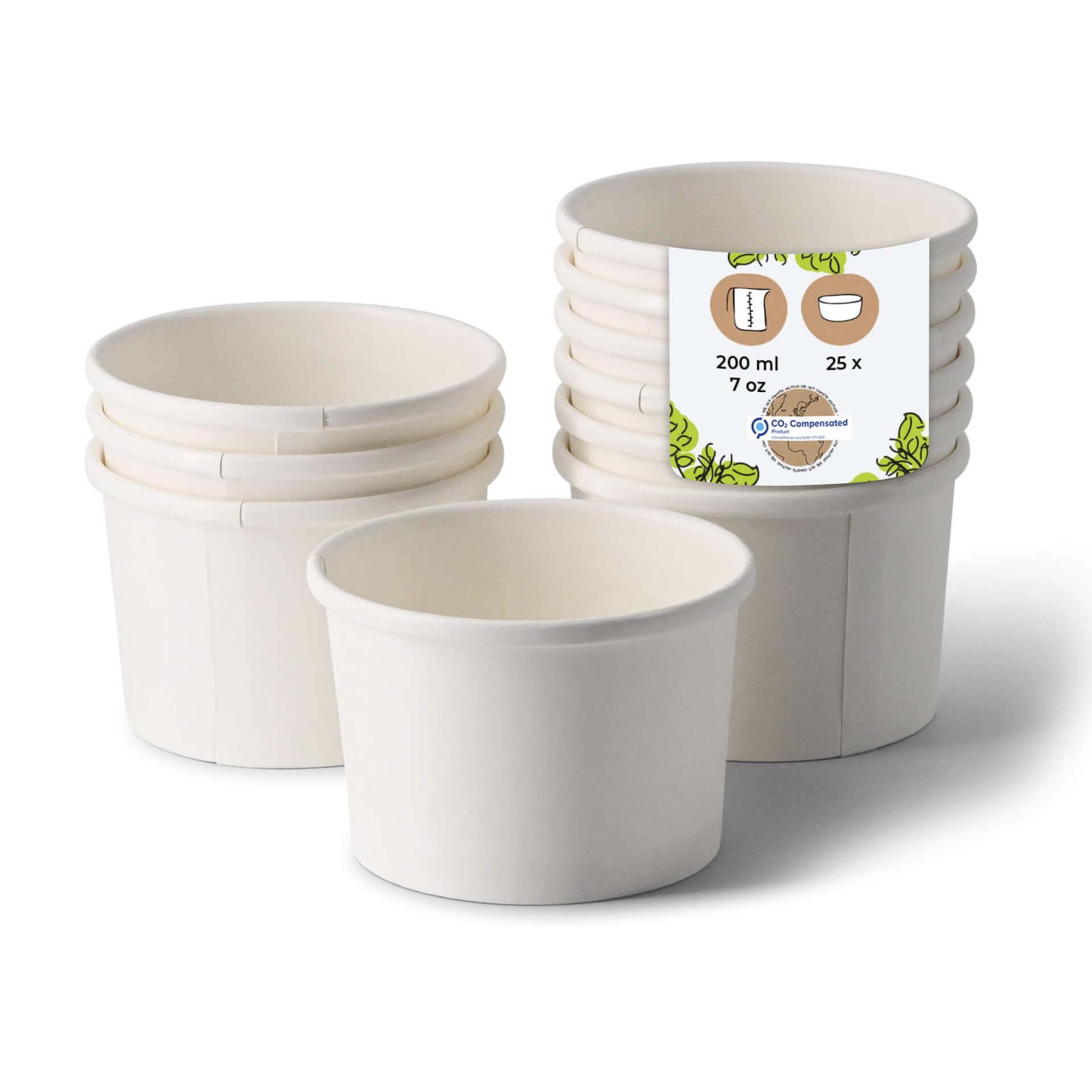 Suppenbehälter Suppenbecher inkl. Deckel aus Kraftpapier 400ml FSC ®, 25 Stk