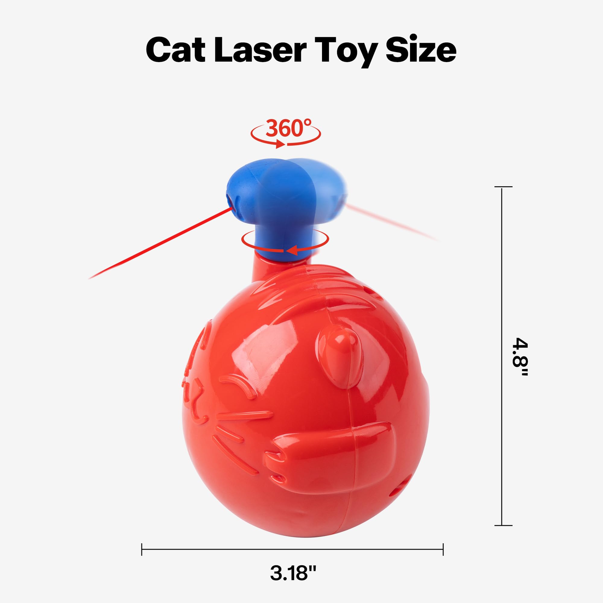 Snapklik.com : Pet Automatic 360 Random Rotation Cat Laser Toy ...