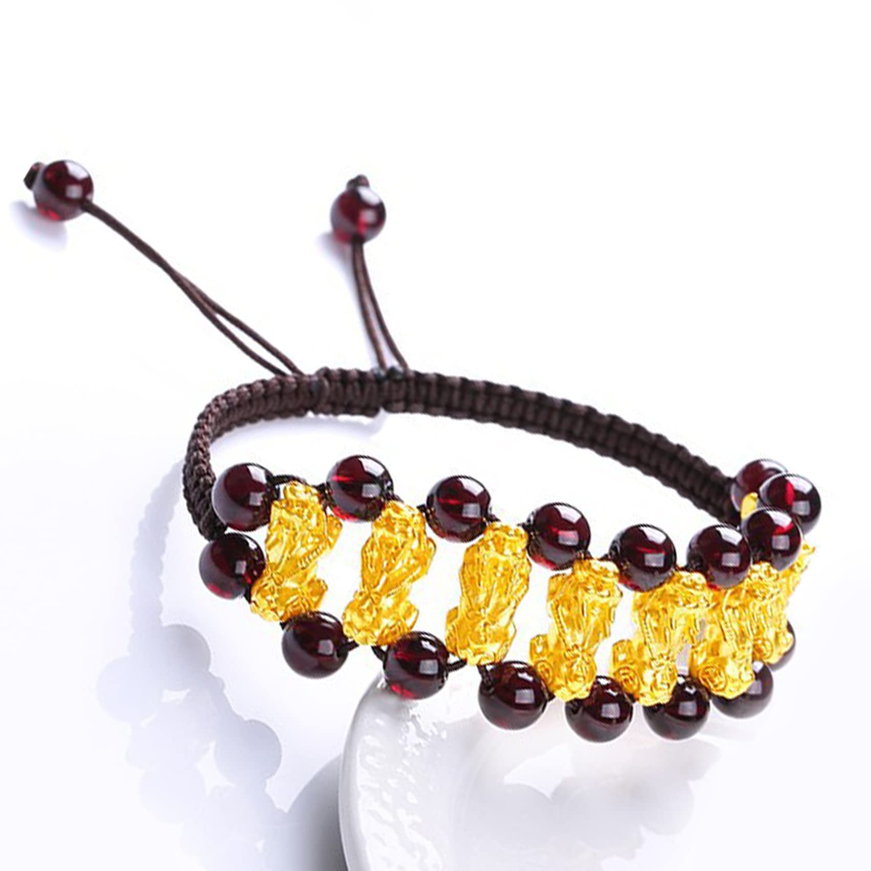 Nzpost Women's Garnet Crystal Bracelet,Agate Bracelet,Crystal Bracelet 6Mm 8Mm Birthstone Bracelet Chakra Gemstone Garne