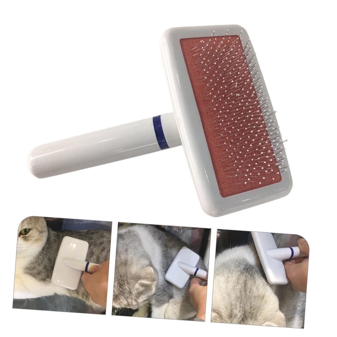 Yardwe 4piezas Cepillo Para Puntas De Inoxidable Herramienta De Deshedding Para y Gatos Para Eliminar Pelos Sueltos y Cepillo Portátil Cuidado De Animales Domésticos