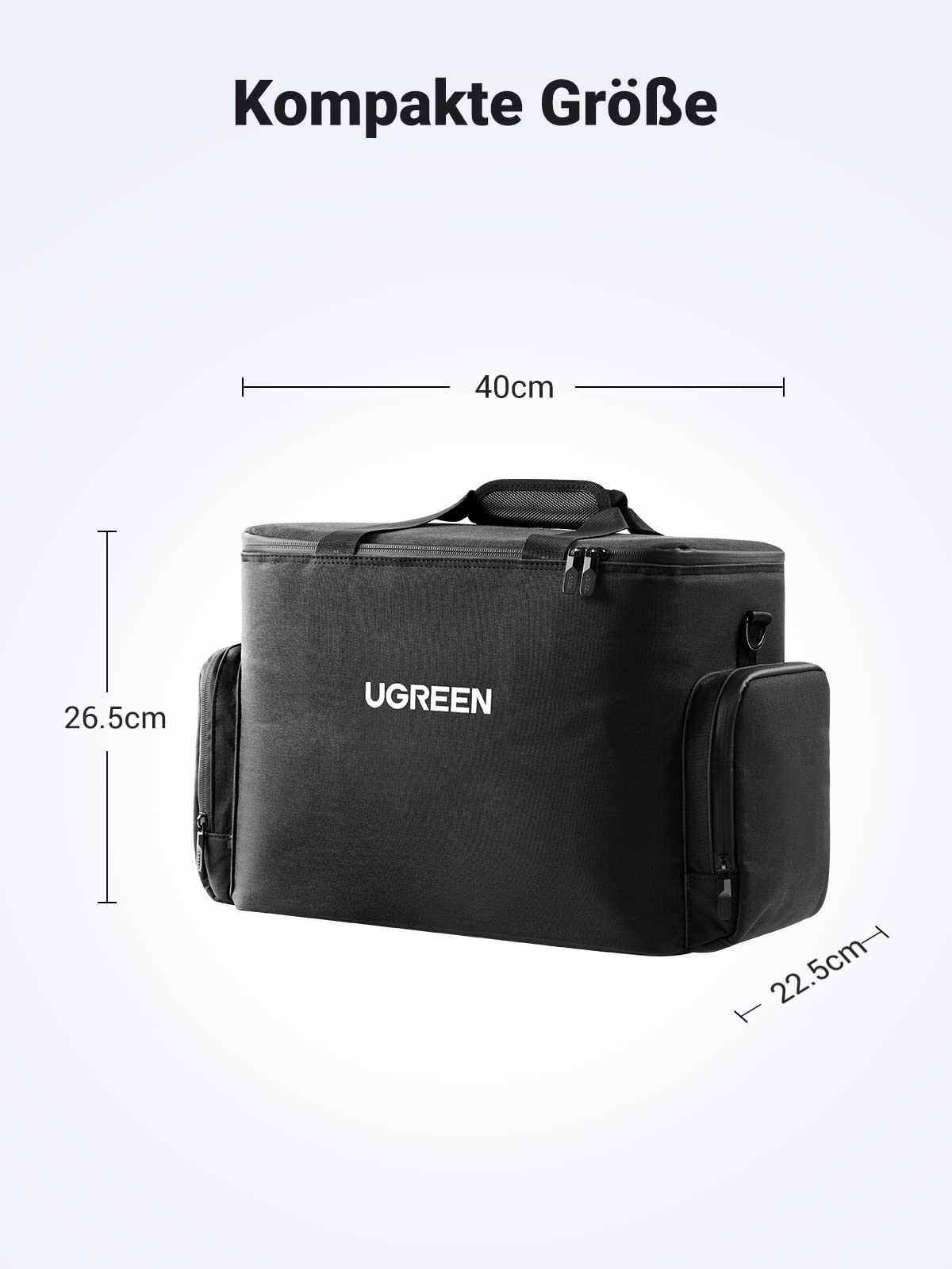 UGREEN Hartschalen-Tragetasche für PowerRoam 600 Portable Power Station (Schwarz (Power Station Nicht im Lieferumfang enthalten)