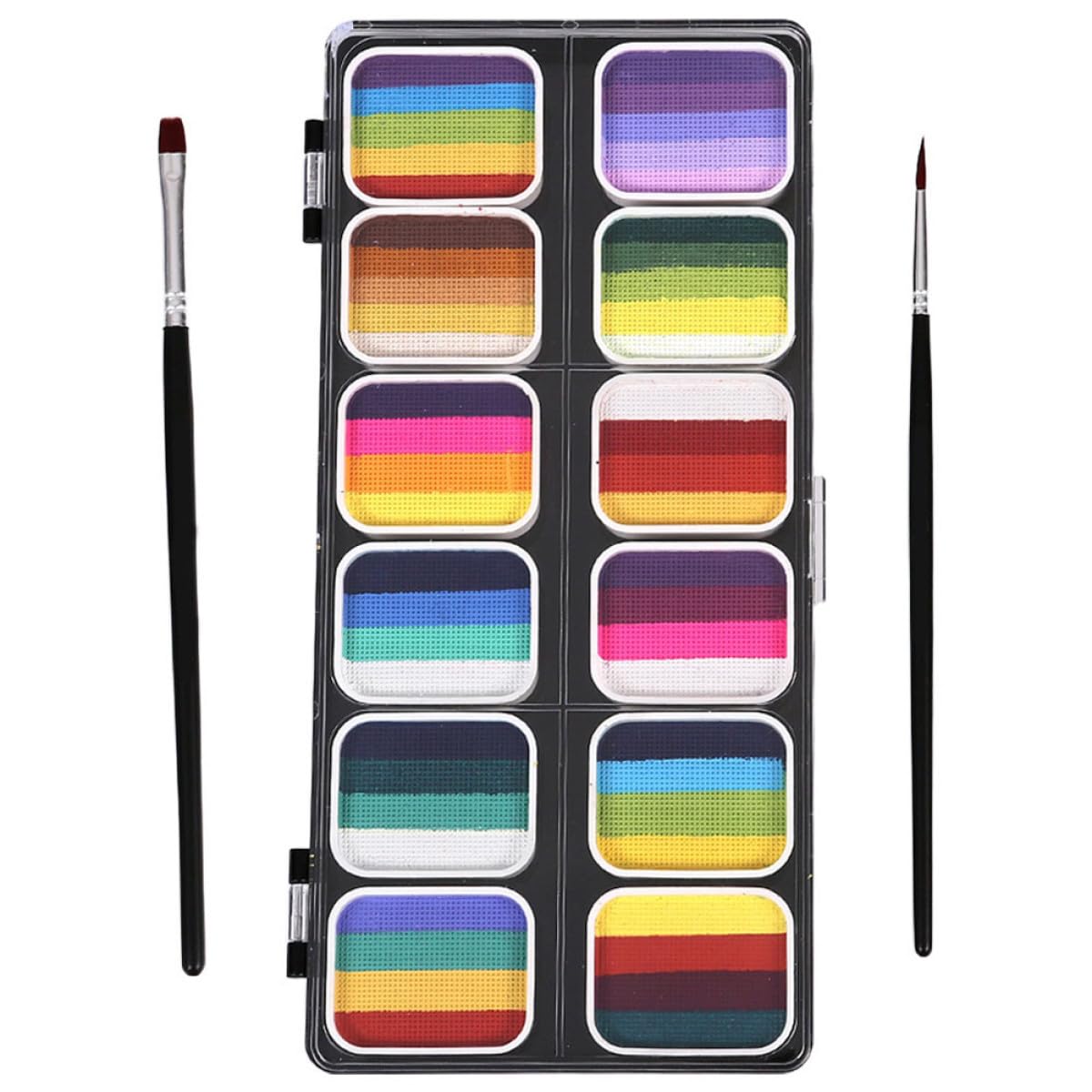 Kit de Pintura Facial y Corporal de 12 Compartimentos, Pigmento