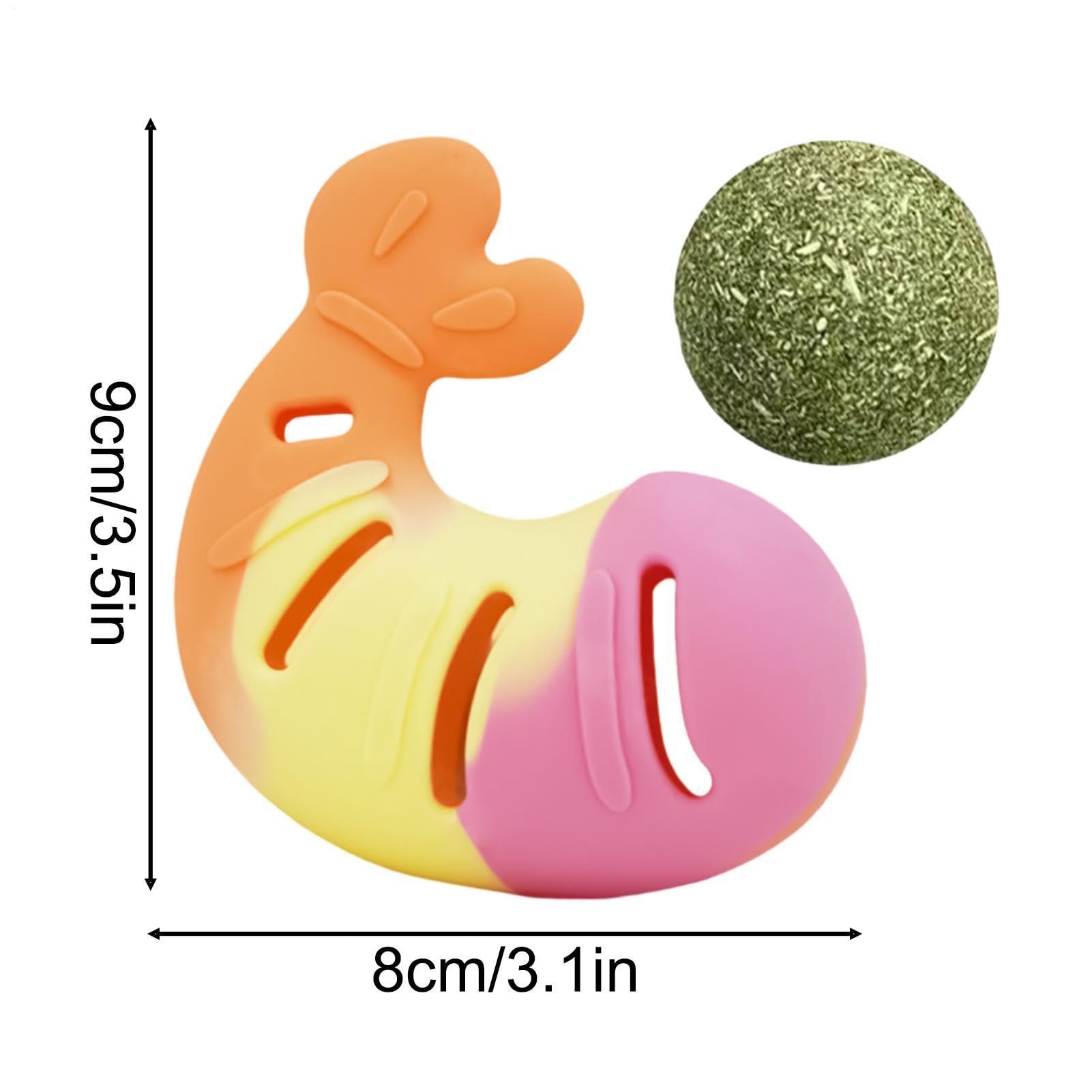 Kitten Play Toy - Shrimp Shape Chew, Stress Relief with Catnip Fun, Aid, Interactive Toy, Cat Entertainment for Indoor Outdoor Home Apartment Birthday Holiday Daily Activity at Living Room