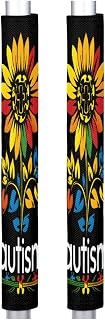 Flowers Jigsaw Puzzle Autism Refrigerator Door Handle Covers Washable Kitchen Appliance Fridge Refrigerator Handle Cover Protector Decor Sleeves for Fridge Dishwasher Microwave Oven -2PCS