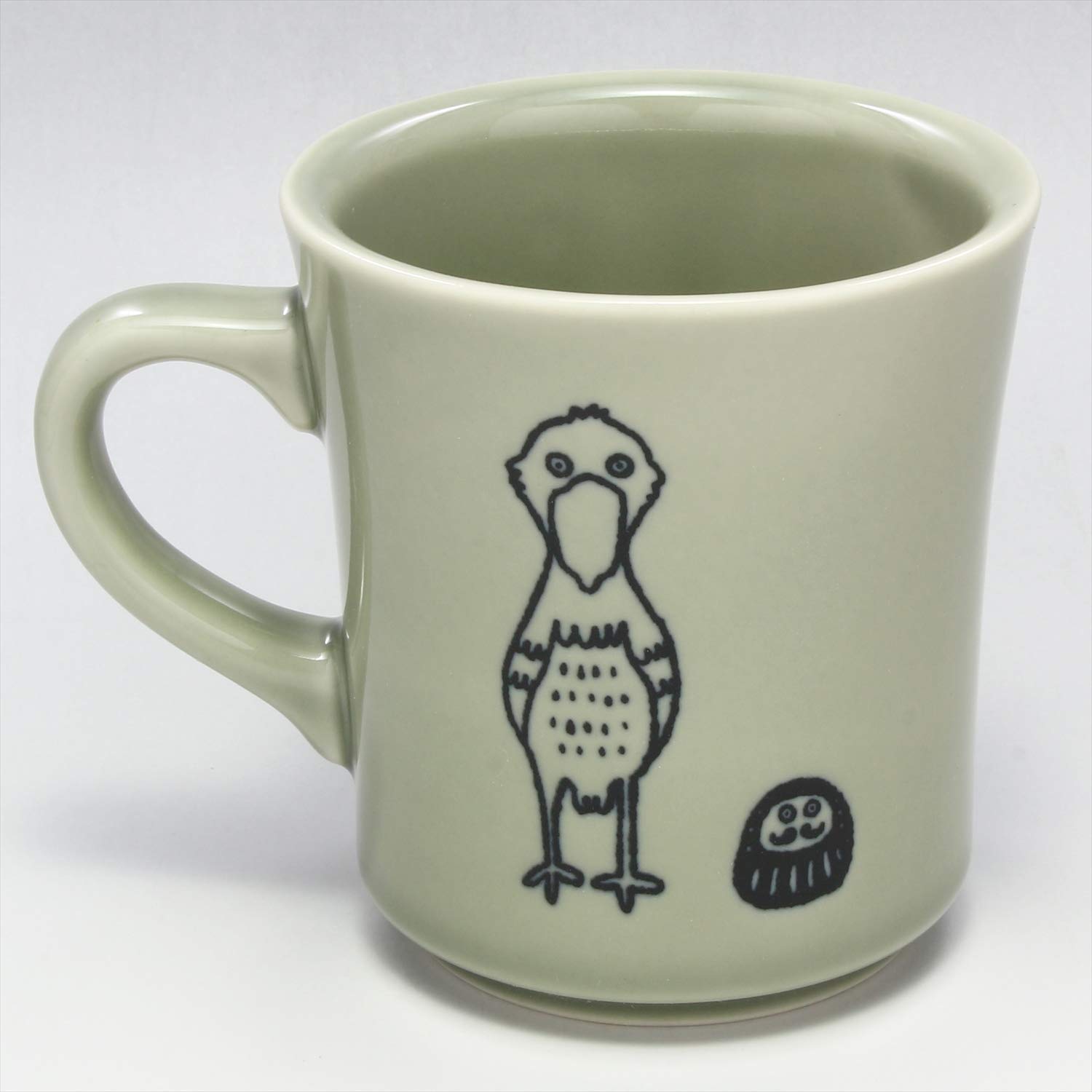 Mino Ware Shoebill Daruma Mug, 280ml