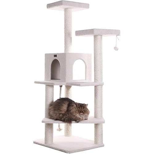 Armarkat B5701 57-Inch Cat Tree, Ivory