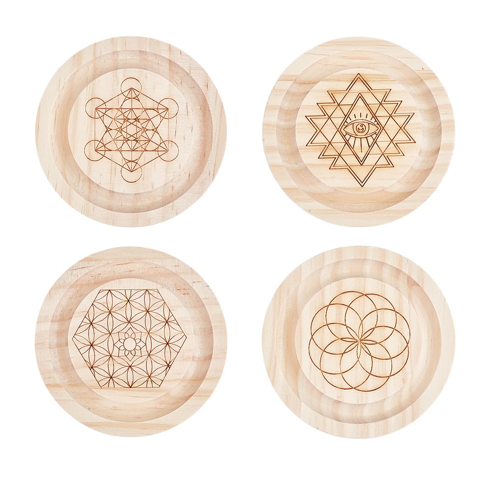 Planche à perles en bois BENECREAT avec motif chakra idée cadeau pour créateurs bijoux