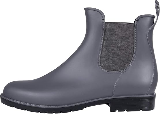 Gray ankle rain boots Clearance