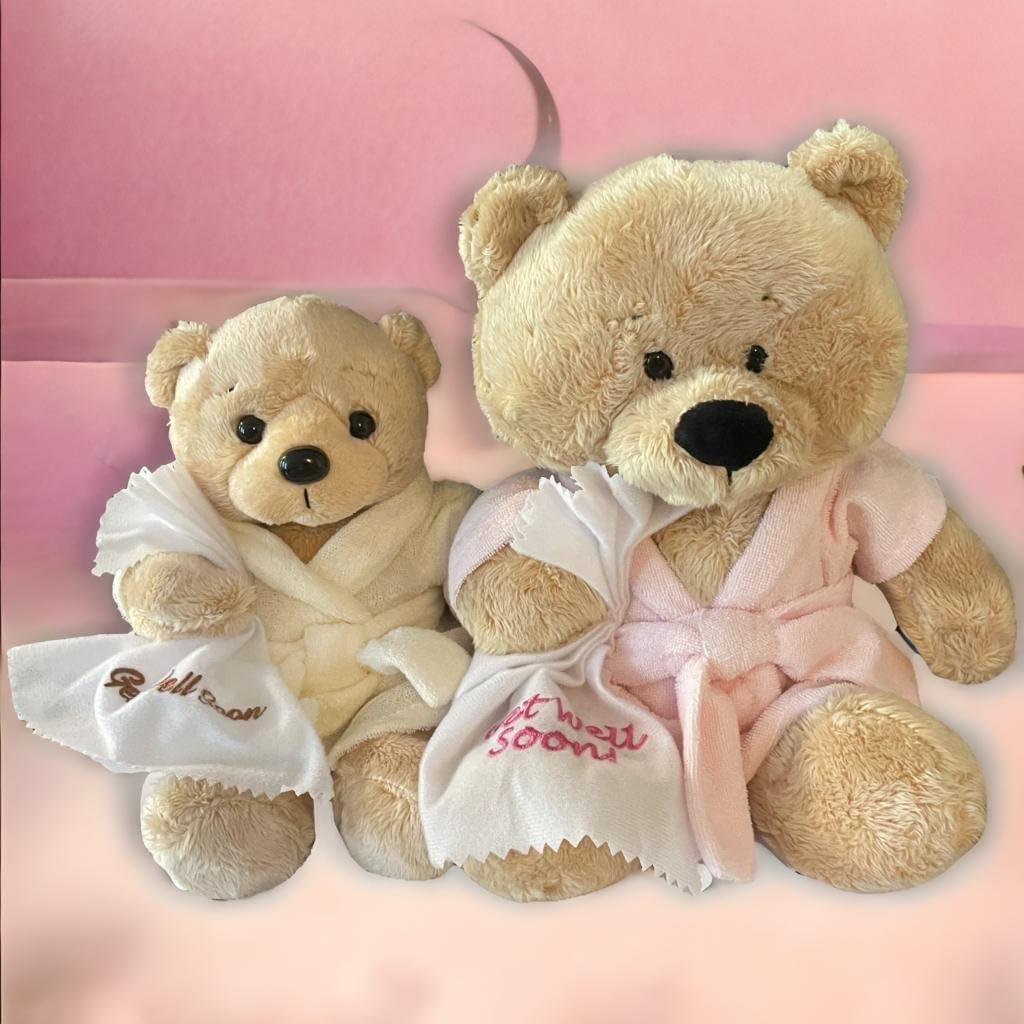 Ganz Get Well Soon Teddy Bear | Feel Better Gifts for Women, Men, Kids, Boys & Girls | Plush Bear for Recovery, Hospital Stay, Surgery Get Well Gift | Cream Robe - Image 8