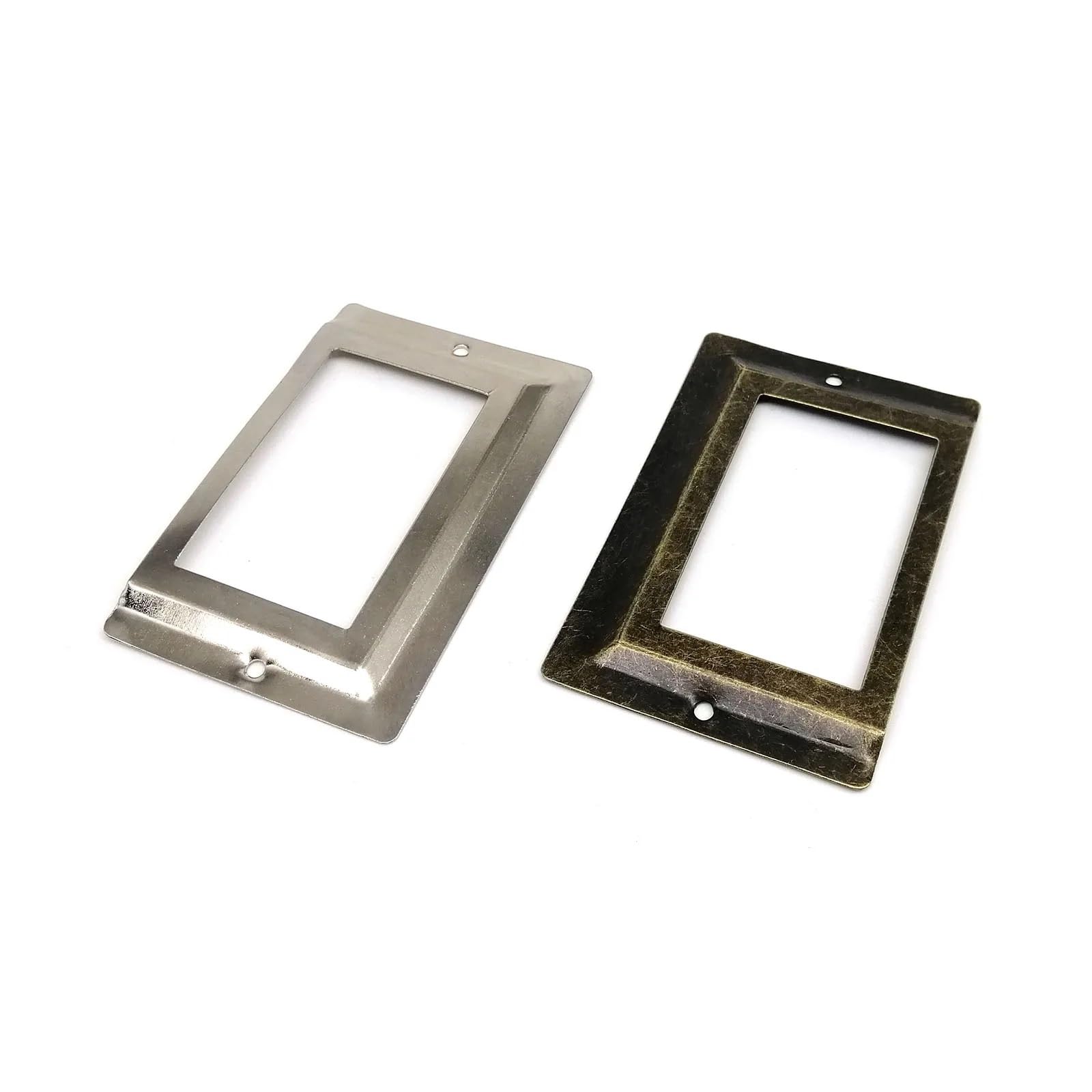 Etikettenhalter aus Messing, 60 Stück, Eisen-Schubladen-Etikettenhalter mit Schrauben, 52 x 80 mm, für Büro, Bibliothek, Bücherregal (goldfarben)