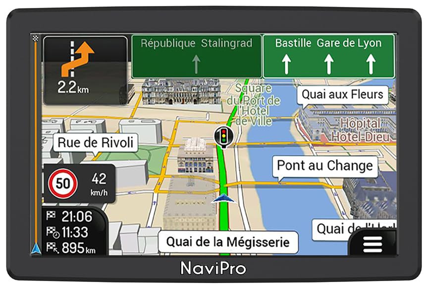 GPS Camping Car 9 Pouces NaviPro 9XLs, Europe + Maroc, Aires De Camping - Mise A Jour Gratuite A Vie