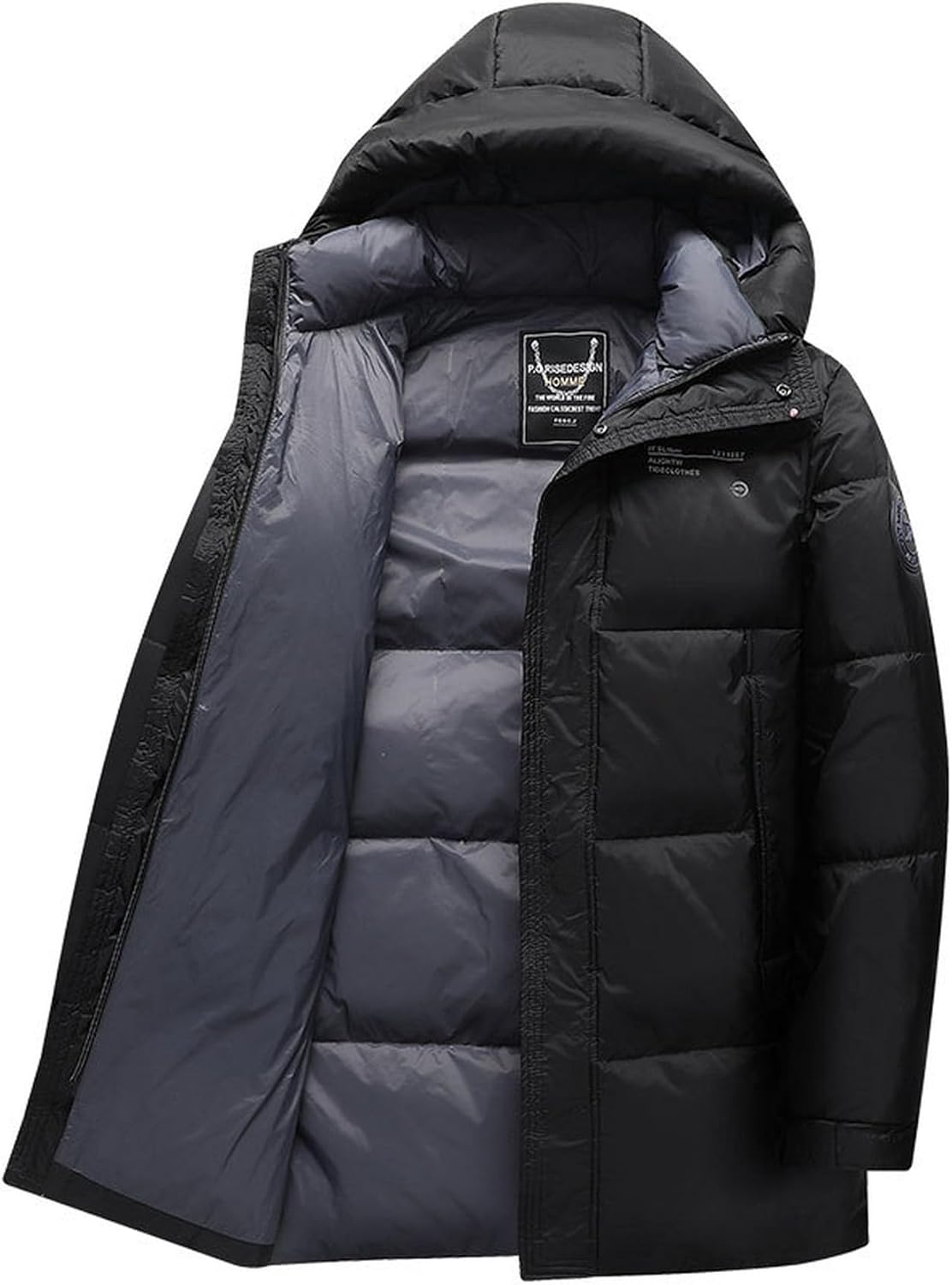 マックスアンドコー】黒毛皮コートラビットファー襟付きゴージャス13M