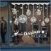 BAOJIAN Stickers muraux Décoration de fenêtre de magasin de noël autocollants amovibles muraux de noël cloche de cerf autocollant Stickers muraux décorations pour la maison