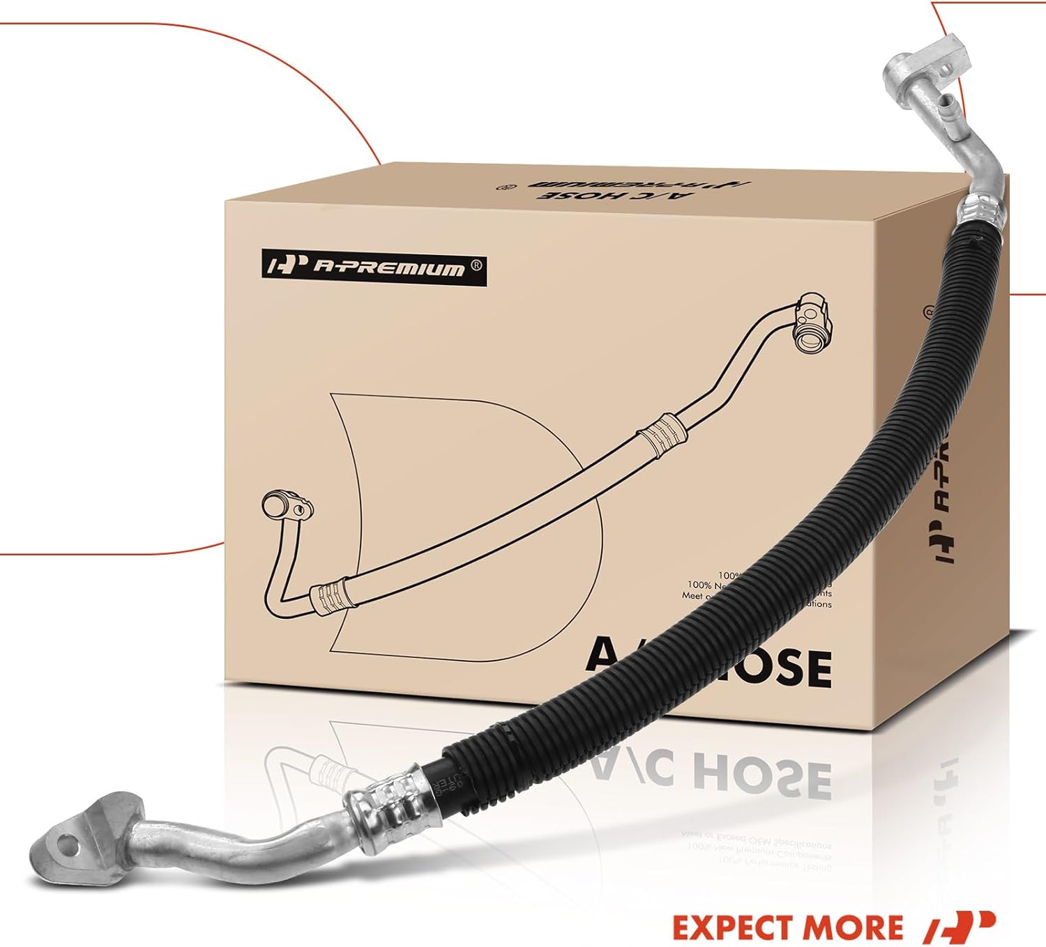 A-Premium A/C Suction Line Hose Assembly Compatible with Ford Fusion 2014-2020 L4 1.5L, Compressor to Evap