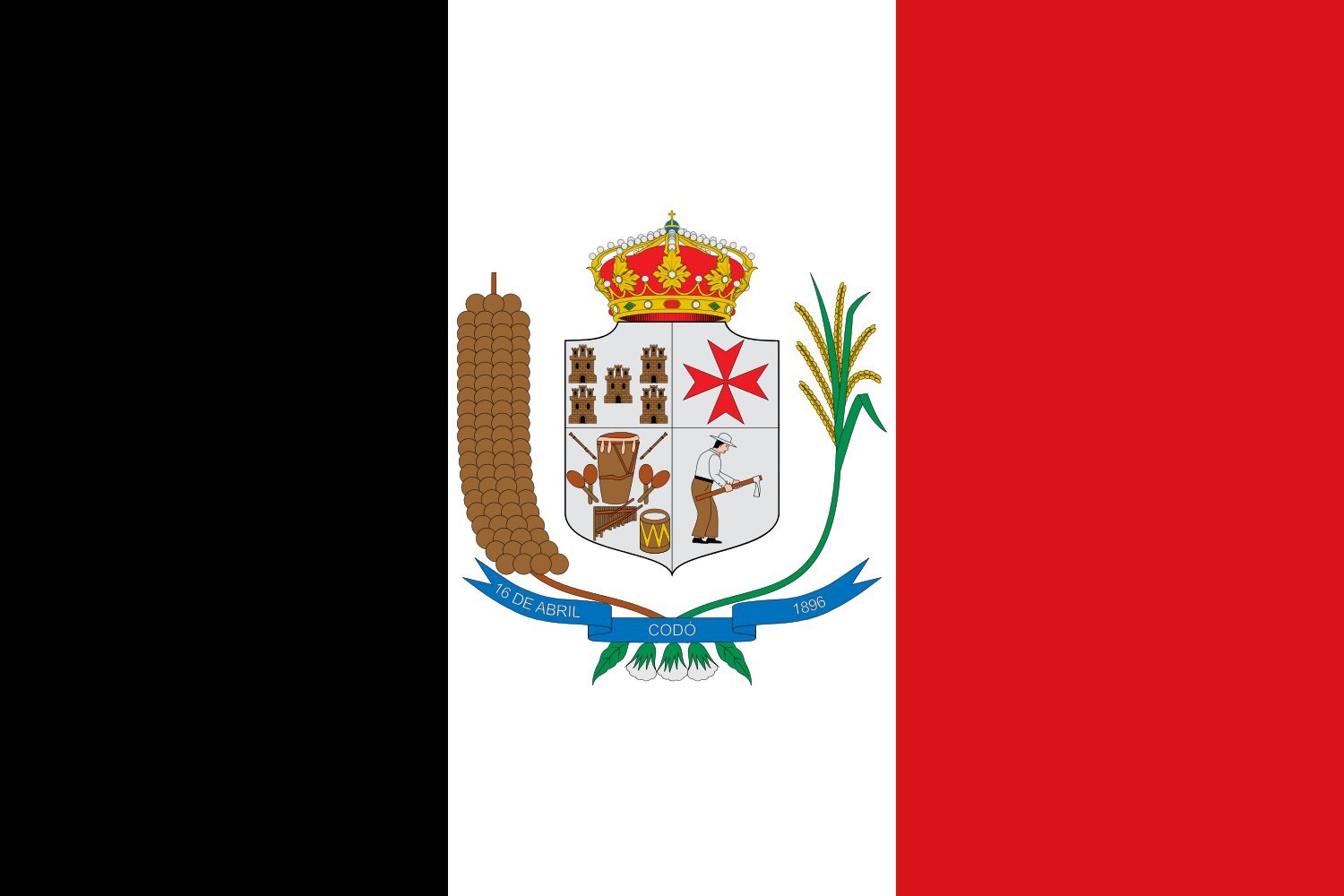 Drapeau Codó grand format pavillon officiel Maranhão Municipio
