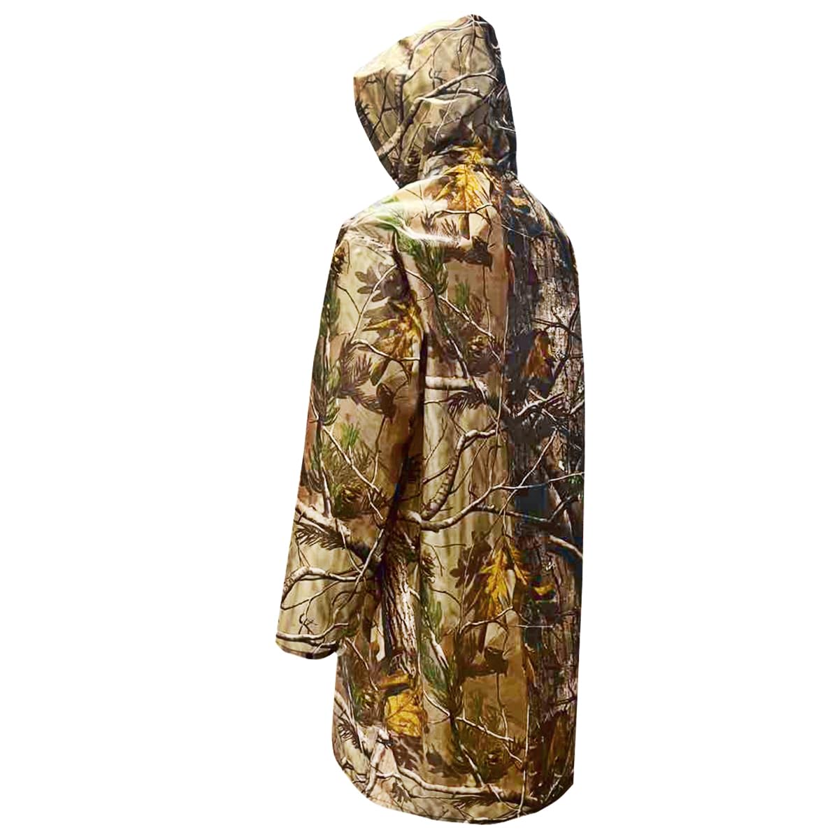 Poncho impermeabile con cappuccio, multiuso, mimetico, telo da terra per caccia, campeggio, escursionismo