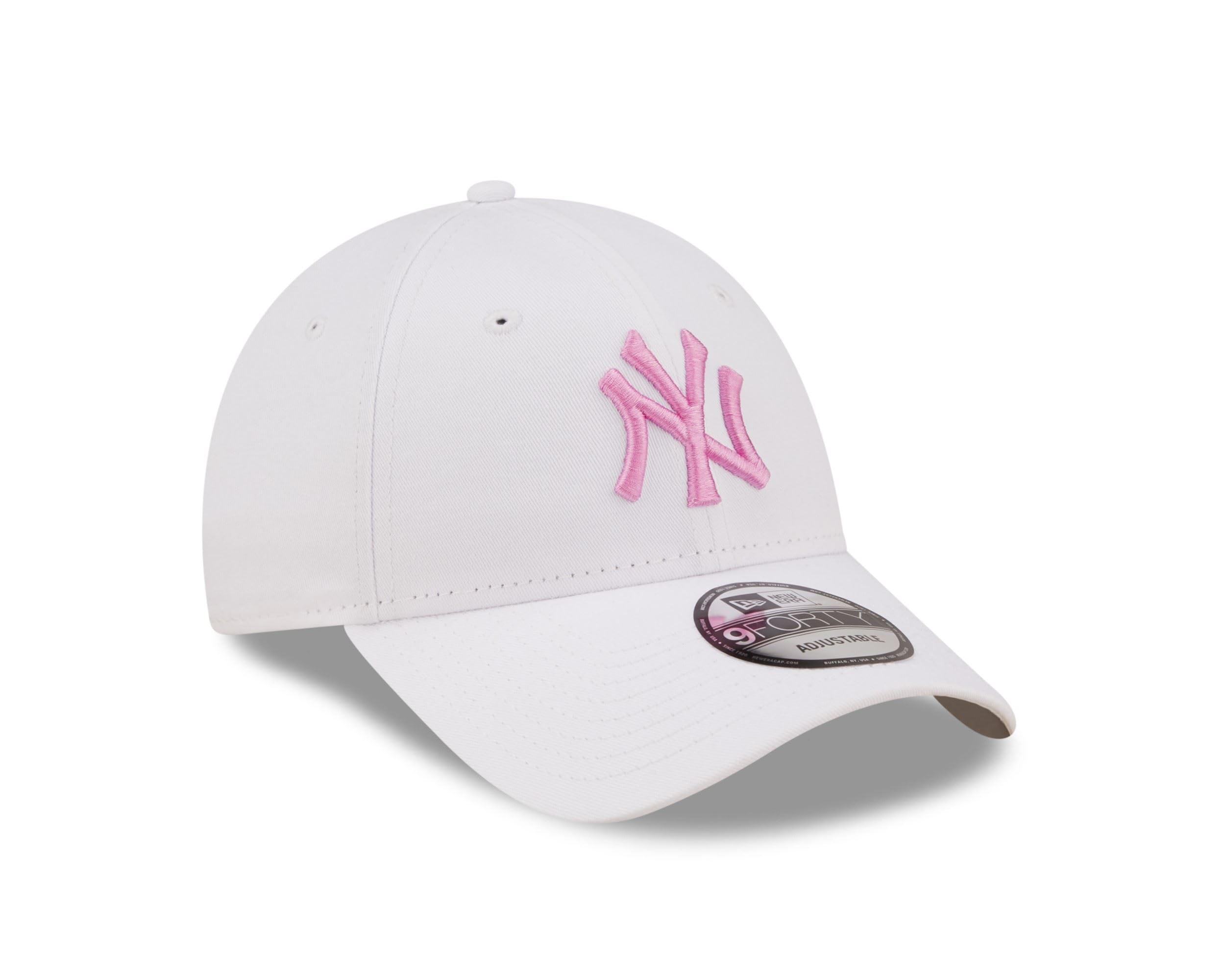 New Era NY Cappellino da Baseball Major League Baseball Berretto Bianco Visiera Curva Yankees Cappello