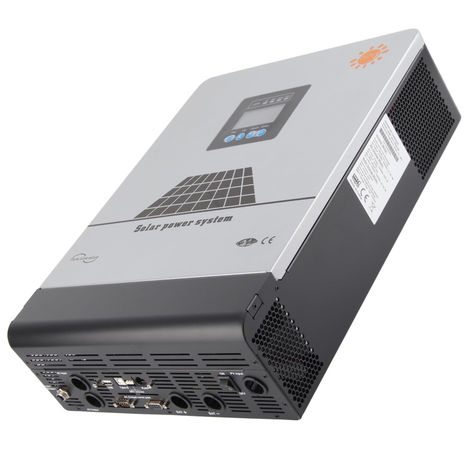 Inverter Solare a Onda Sinusoidale Pura da 5KW con Controller MPPT80A per Soluzioni di Alimentazione Versatili in Aree Industriali e Minerarie, Design Leggero