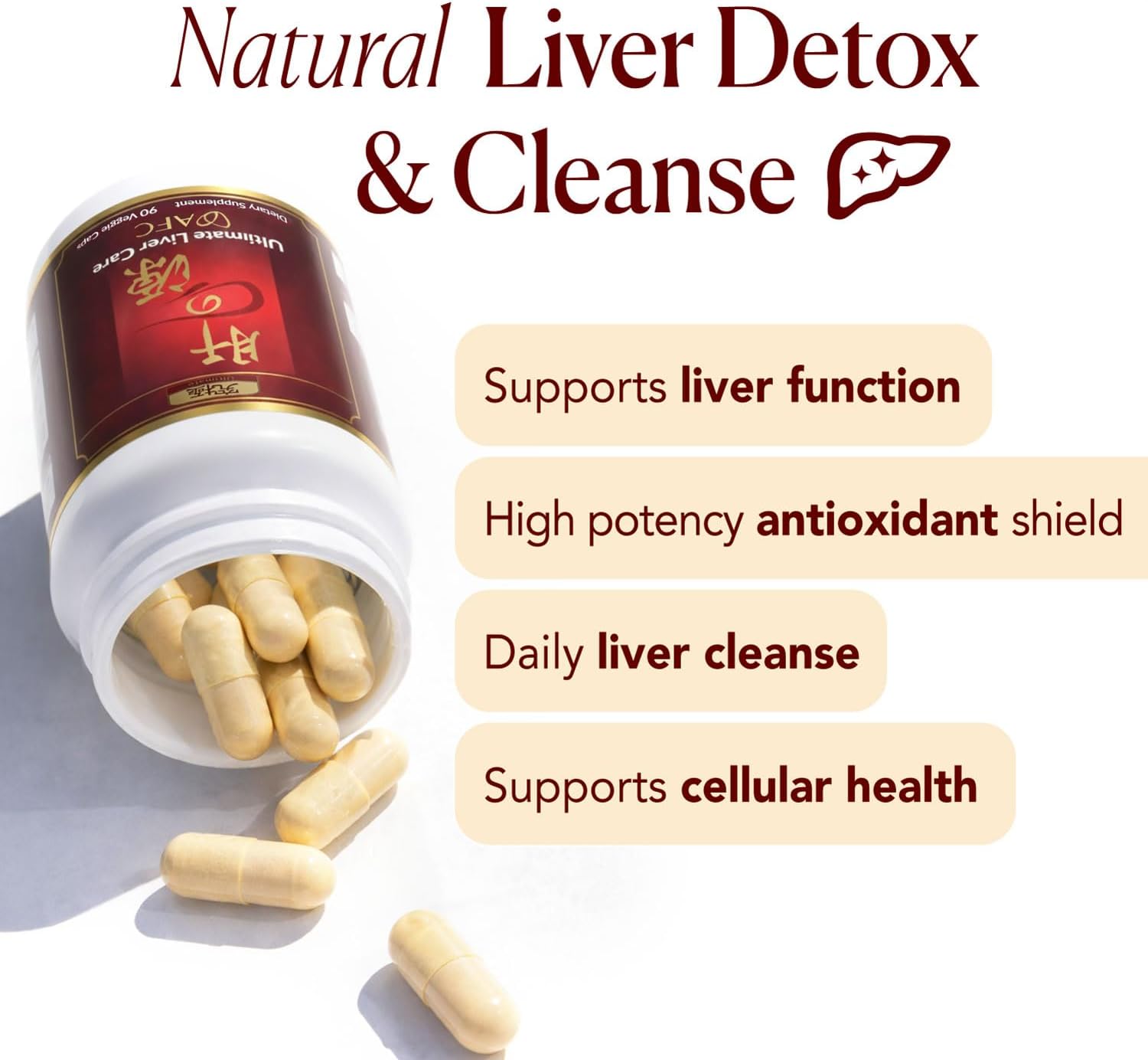 AFC Japan Ultimate Liver Care Cleanse Detox Supplement Formula – Supports Healthy Liver Function with Amino Acid L-Ornithine, L-Citrulline, L-Cystine, and Turmeric Extract, 90 Veggie Capsules [3 Pack] - Image 3